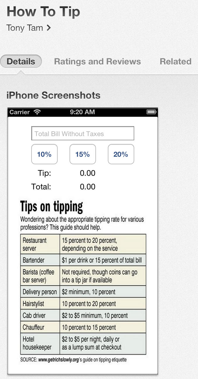 First Android App: How To Tip Calculator