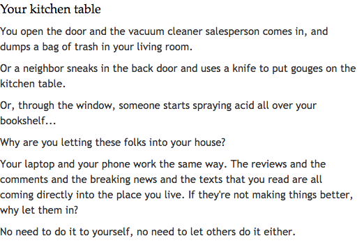 link: Seth Godin Your kitchen table